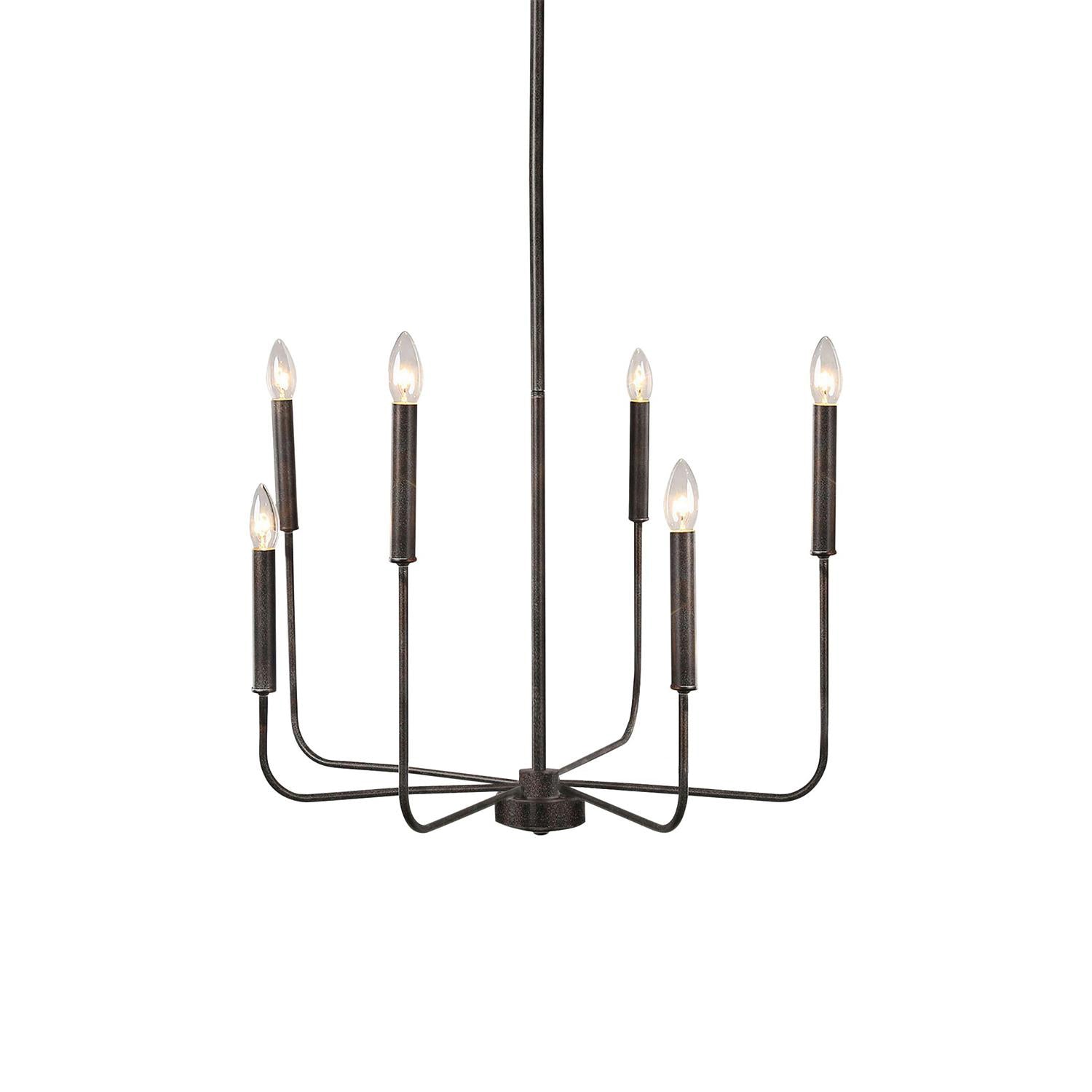 Ulfuvys Modern Candle Industrial Metal Chandelier