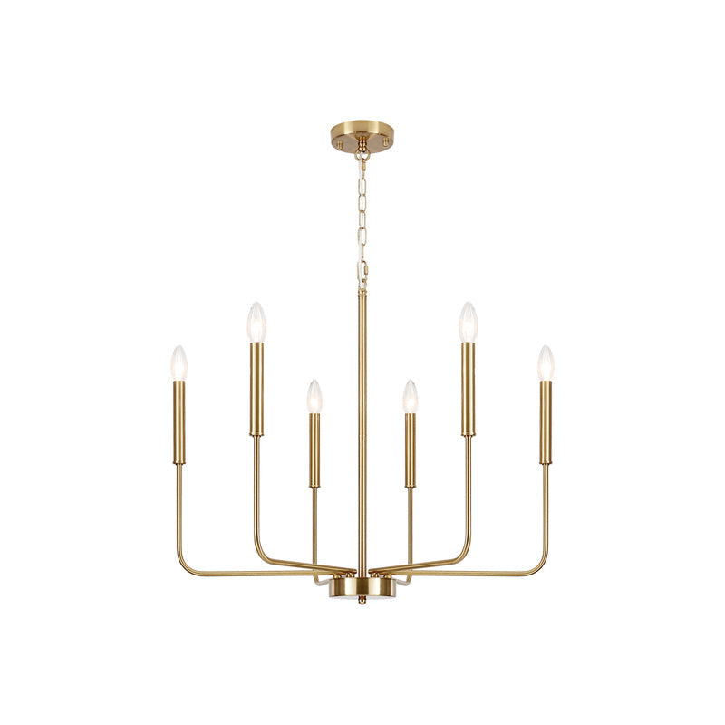 Ulfuvys Modern Candle Industrial Metal Chandelier