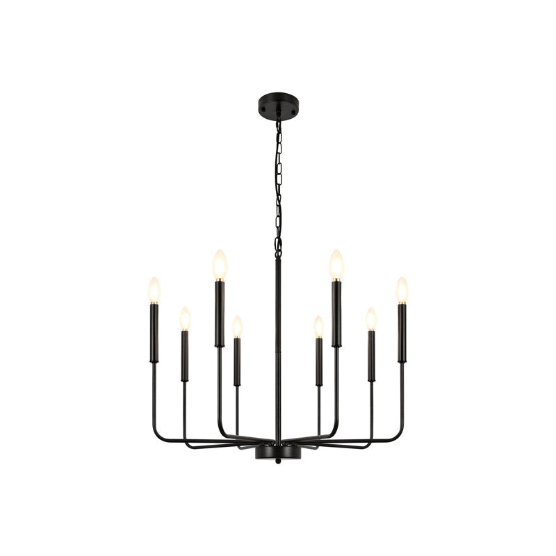 Ulfuvys Modern Candle Industrial Metal Chandelier
