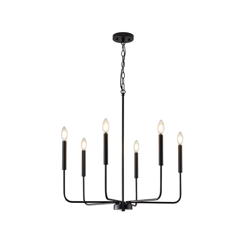 Ulfuvys Modern Candle Industrial Metal Chandelier