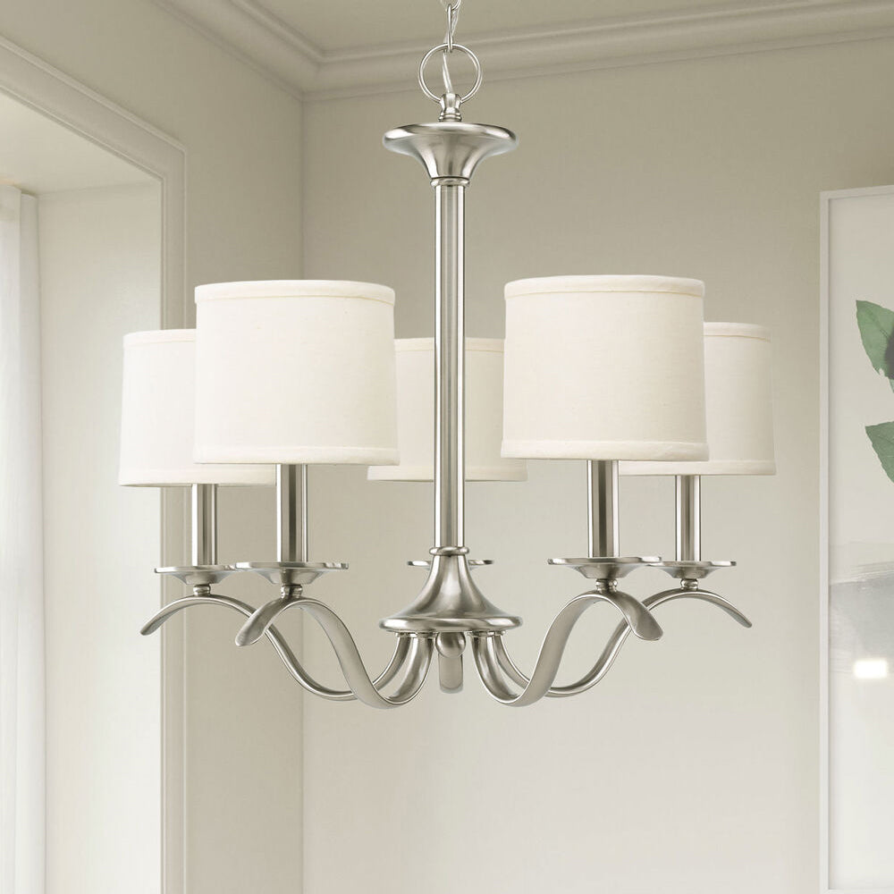 Vatnuvys Traditional Premium Brass Fabric Metal Chandelier