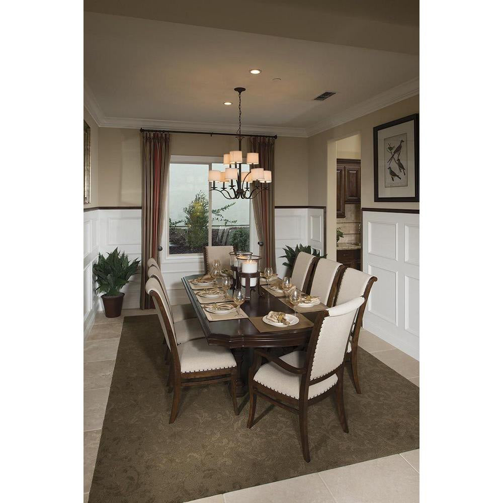 Vatnuvys Traditional Premium Brass Fabric Metal Chandelier