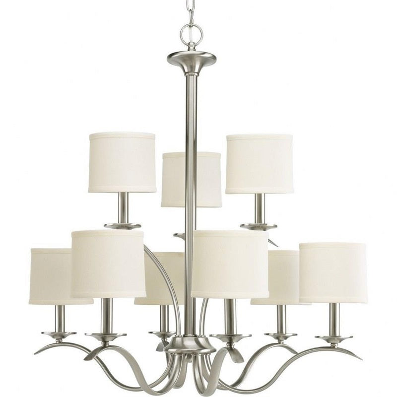 Vatnuvys Traditional Premium Brass Fabric Metal Chandelier
