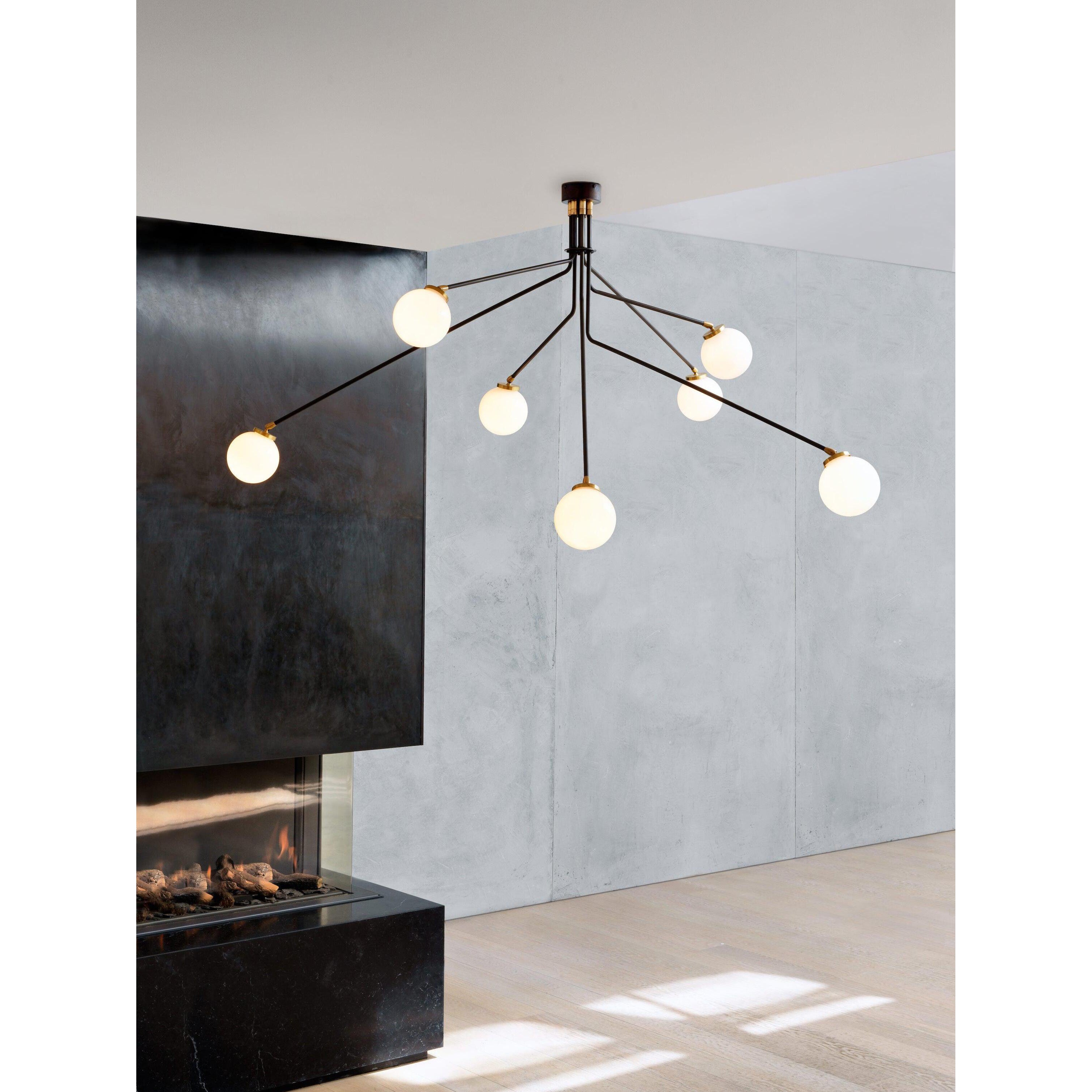 Vatnuvyo Modern Minimalist Brass Metal Glass Ceiling Lamp