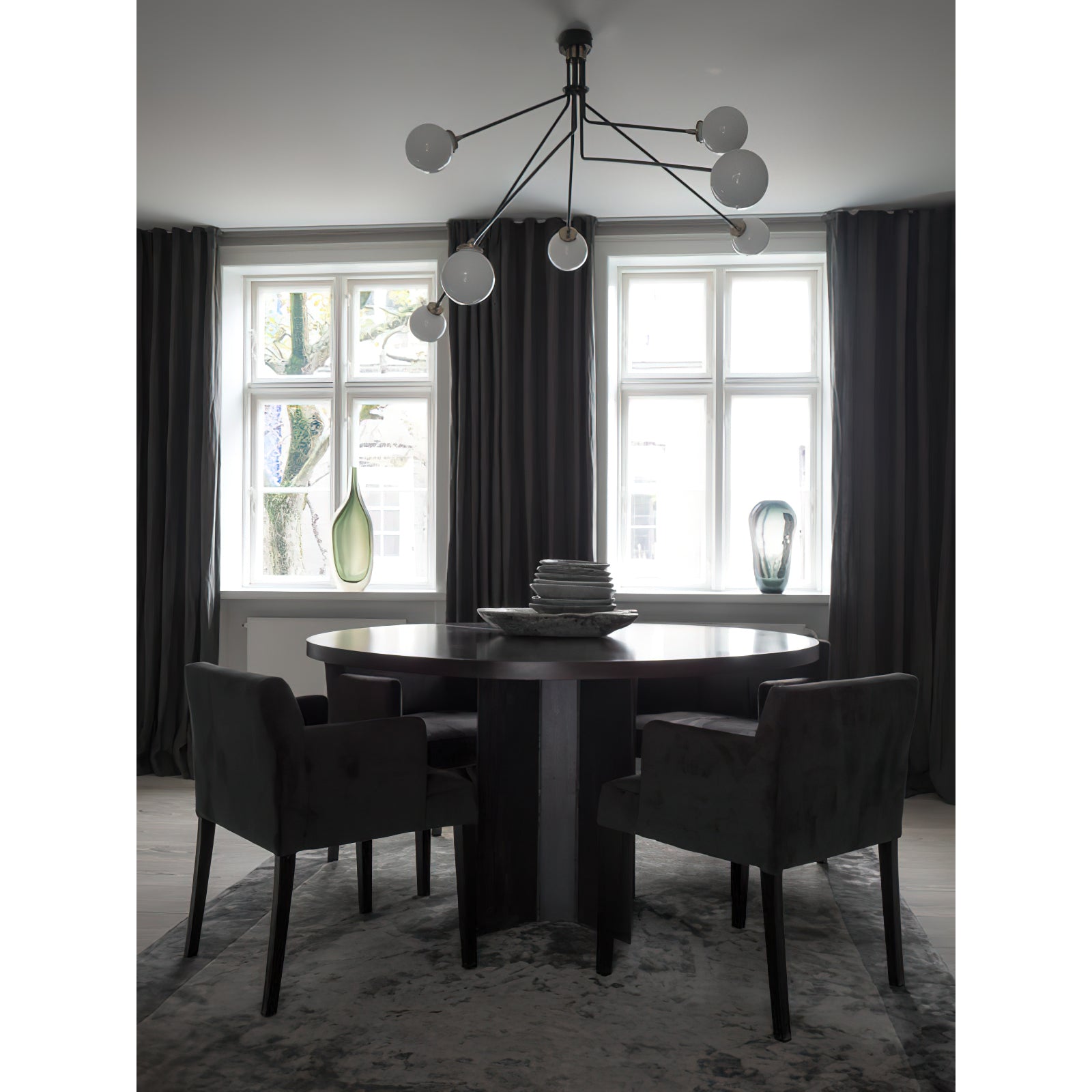 Vatnuvyo Modern Minimalist Brass Metal Glass Ceiling Lamp