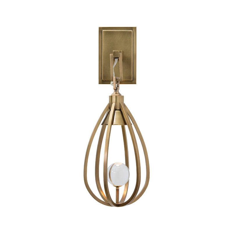 Gloruvys Modern Minimalist Brass Crystal Wall Lamp - Lamp Copper