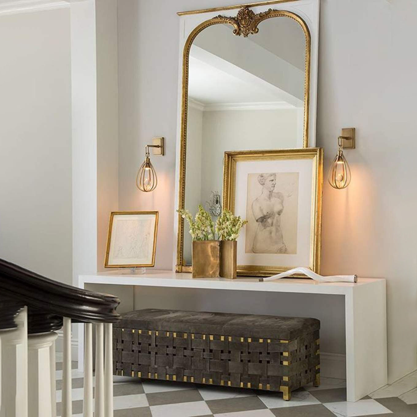 Gloruvys Modern Minimalist Brass Crystal Wall Lamp - Lamp Copper