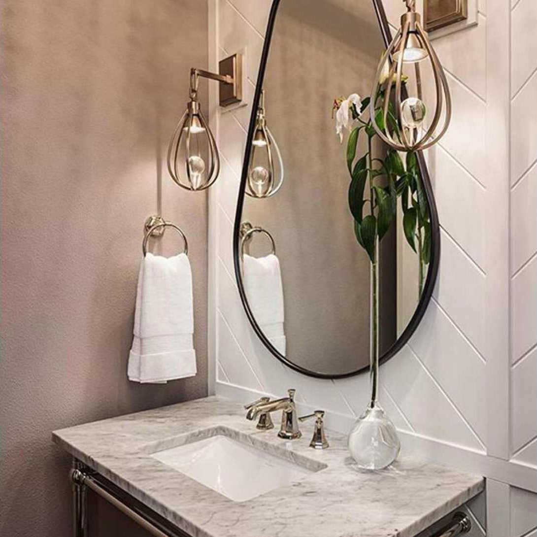 Gloruvys Modern Minimalist Brass Crystal Wall Lamp - Lamp Copper