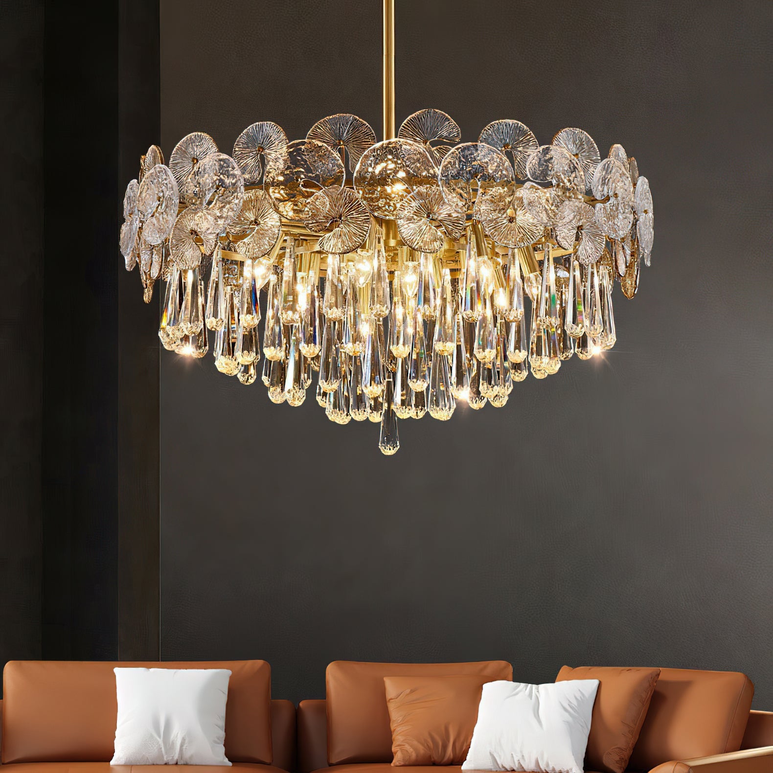 Caeluvyo Postmodern Luxury Elegance Crystal Chandelier