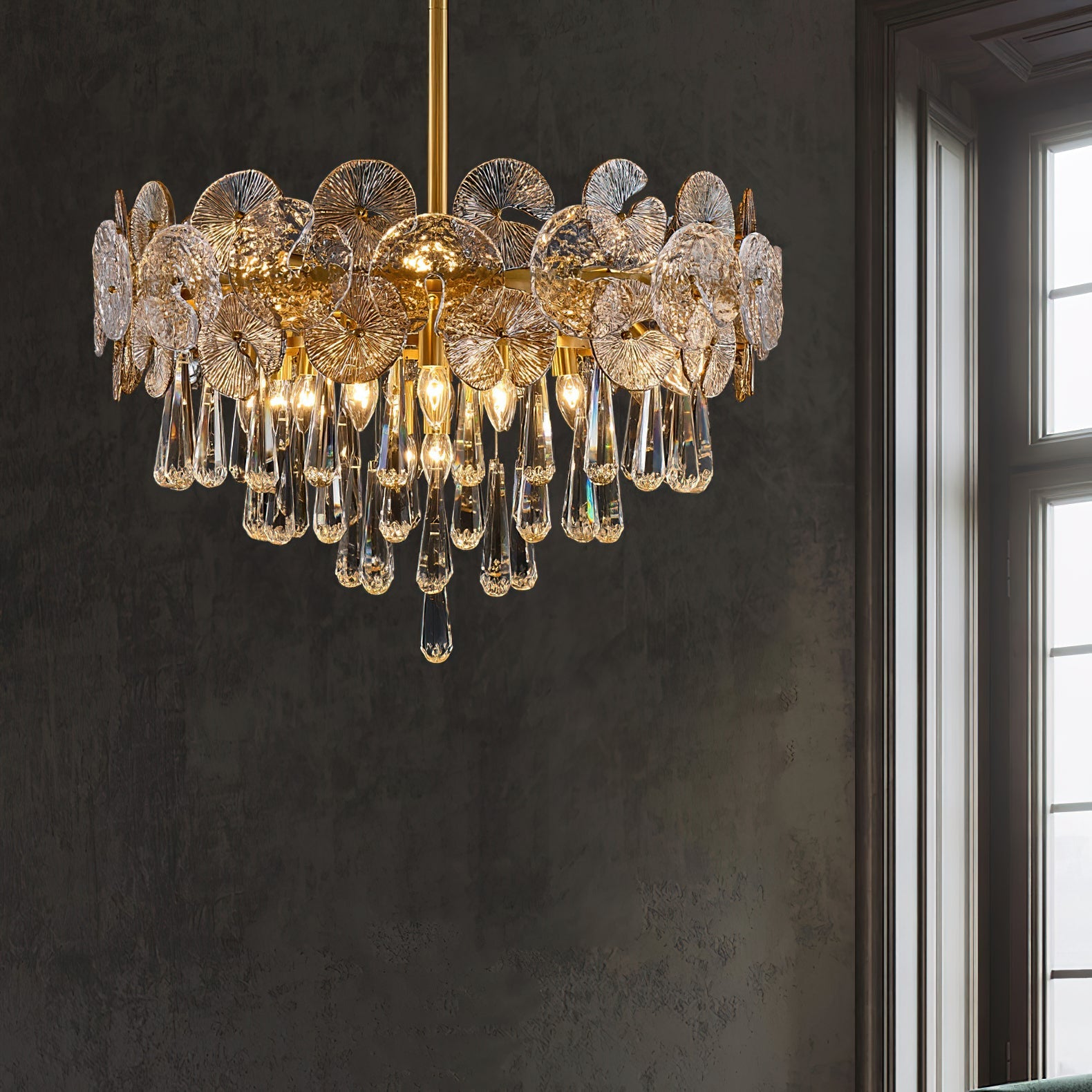 Caeluvyo Postmodern Luxury Elegance Crystal Chandelier
