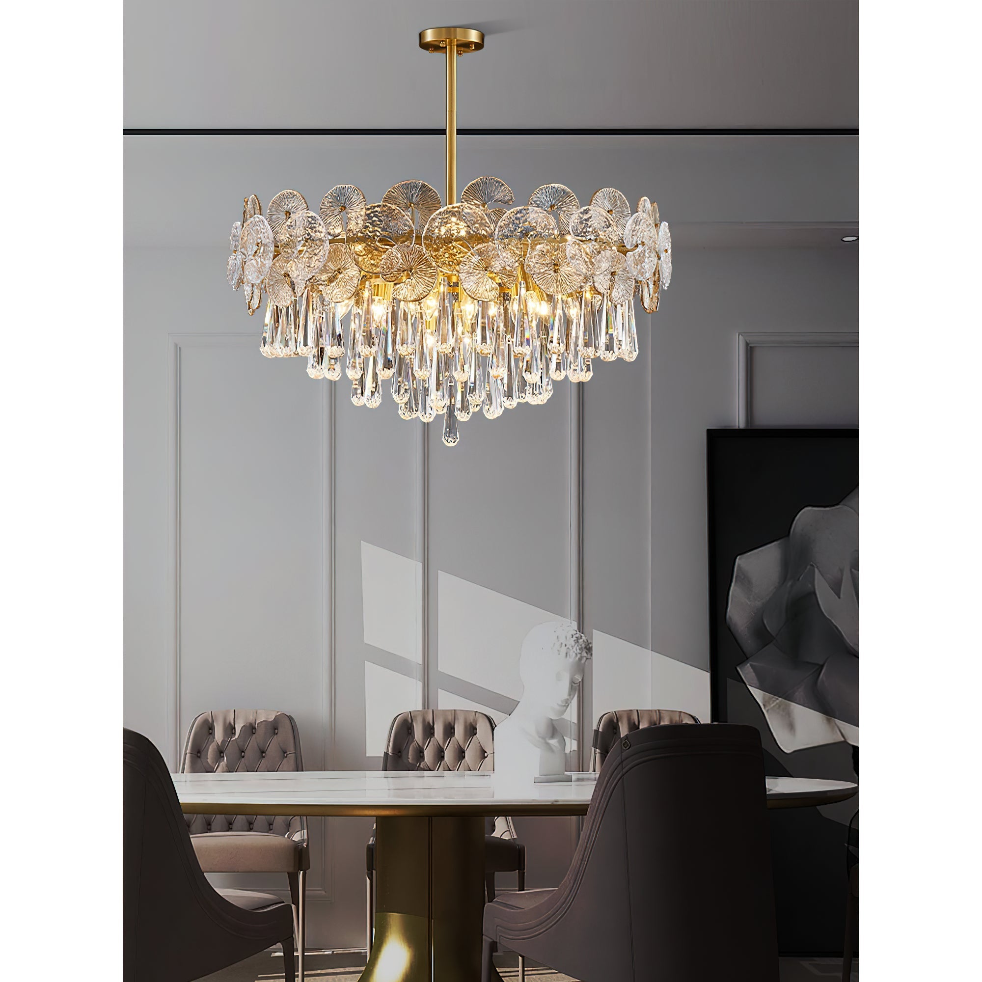 Caeluvyo Postmodern Luxury Elegance Crystal Chandelier