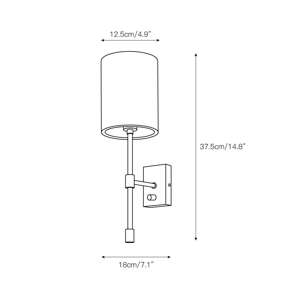 Eirikuvyo Modern Minimalist Metal Fabric Wall Lamp - Lamp Copper