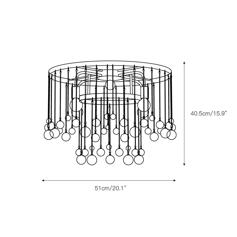 Fljotuvyo Postmodern Luxury Brass Crystal Flush Mount Ceiling Lamp