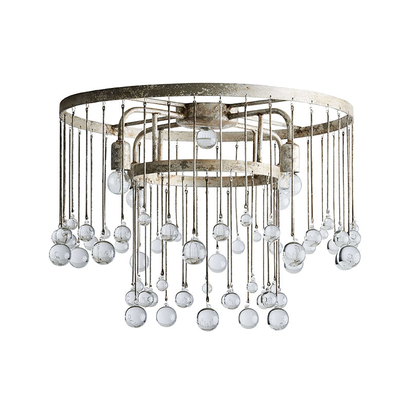 Fljotuvyo Postmodern Luxury Brass Crystal Flush Mount Ceiling Lamp