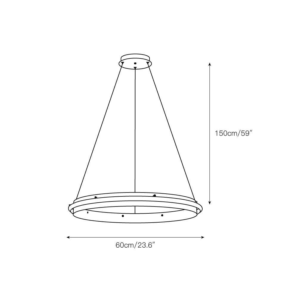 Himinuvyo Modern Minimalist LED Acrylic Metal Chandelier