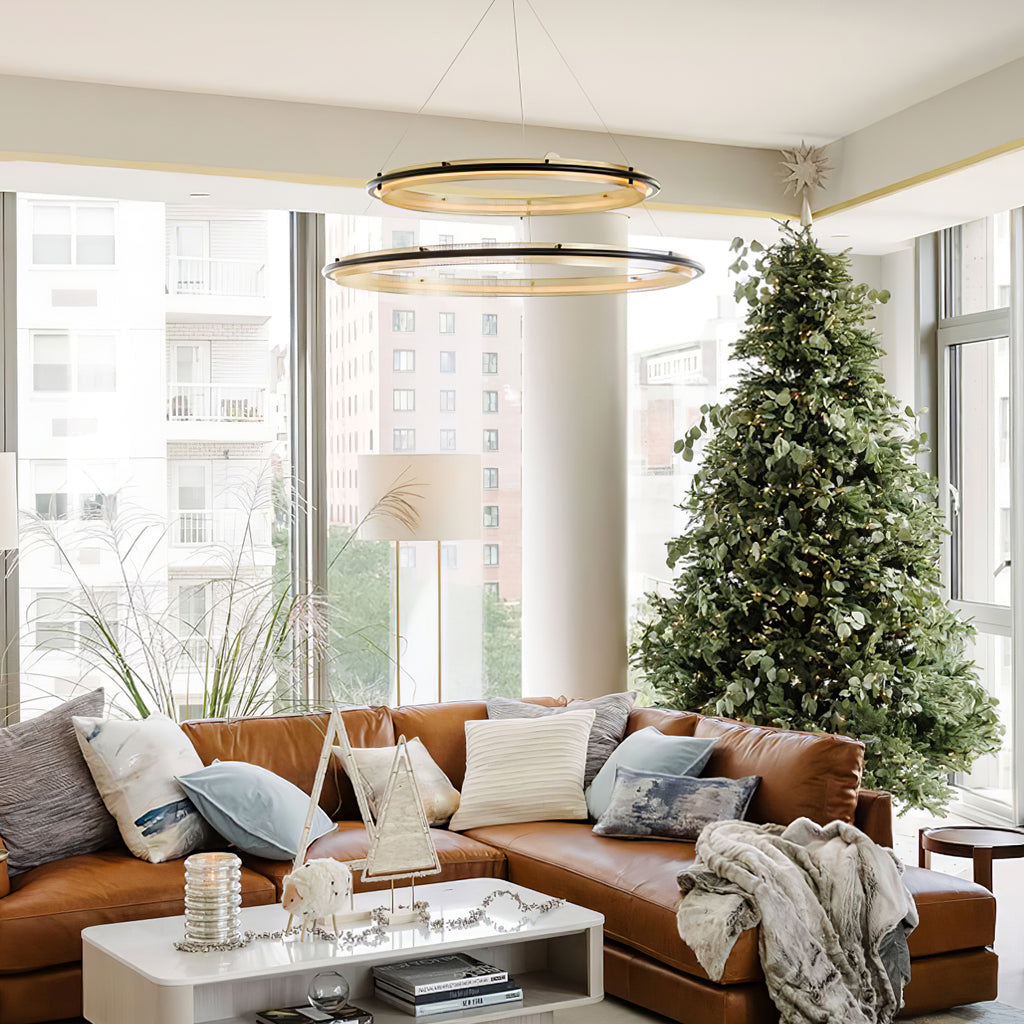 Himinuvyo Modern Minimalist LED Acrylic Metal Chandelier