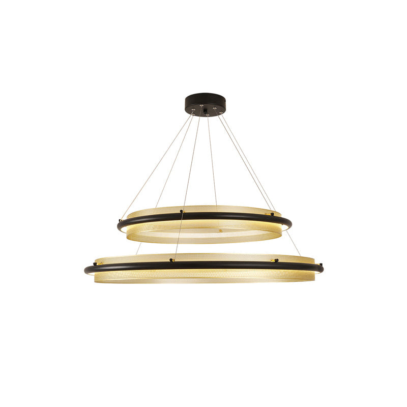 Himinuvyo Modern Minimalist LED Acrylic Metal Chandelier