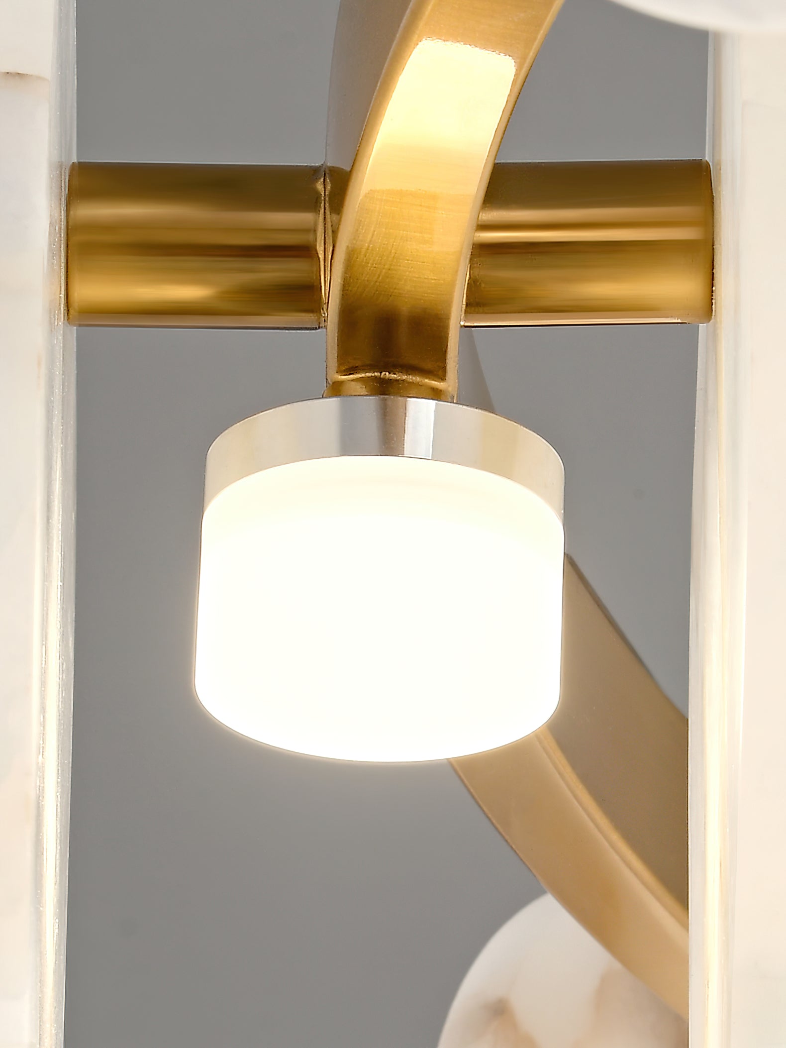 Ostruvys Postmodern Luxury Brass Alabaster Chandelier