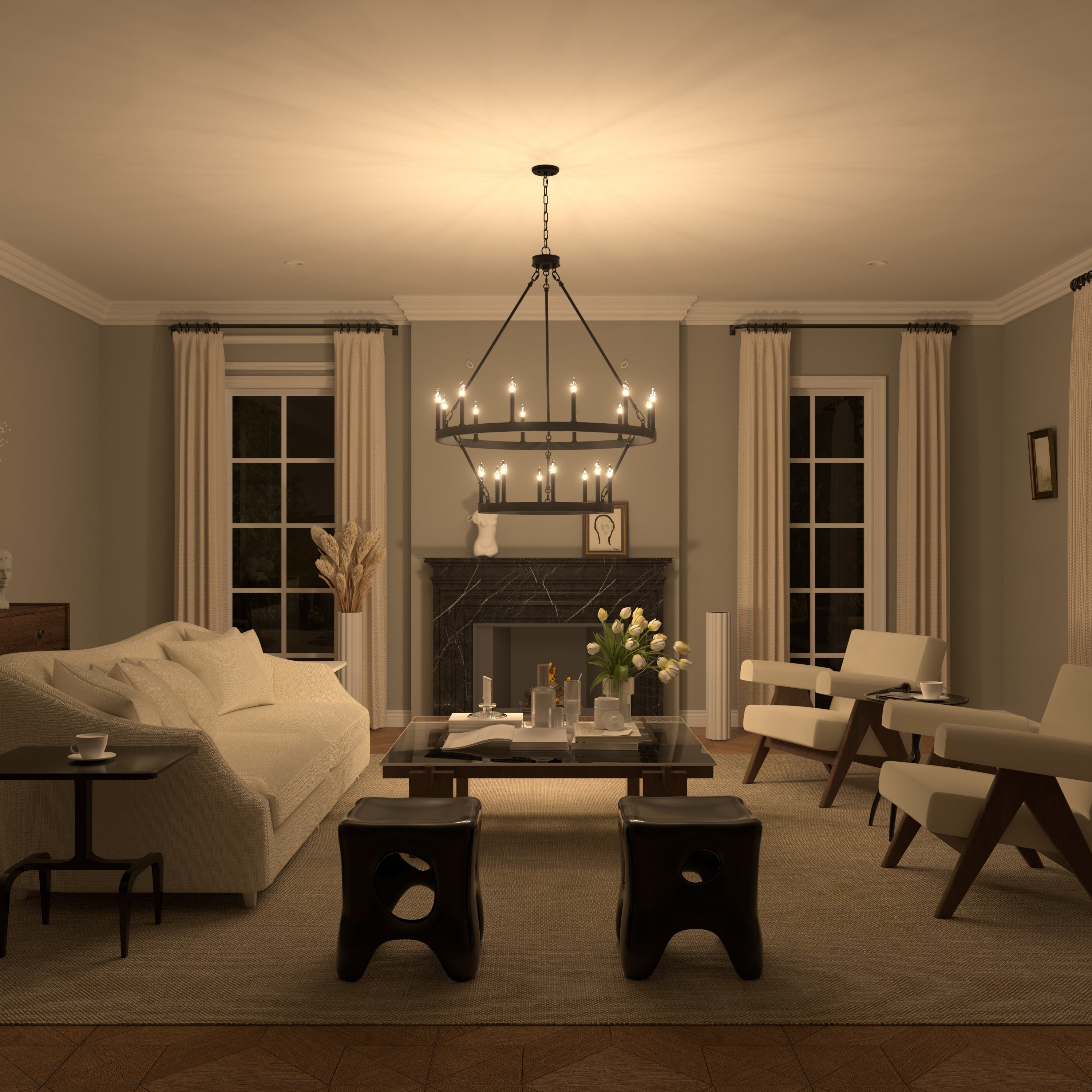 Mjolkuvyo Modern Minimalist Metal Chandelier
