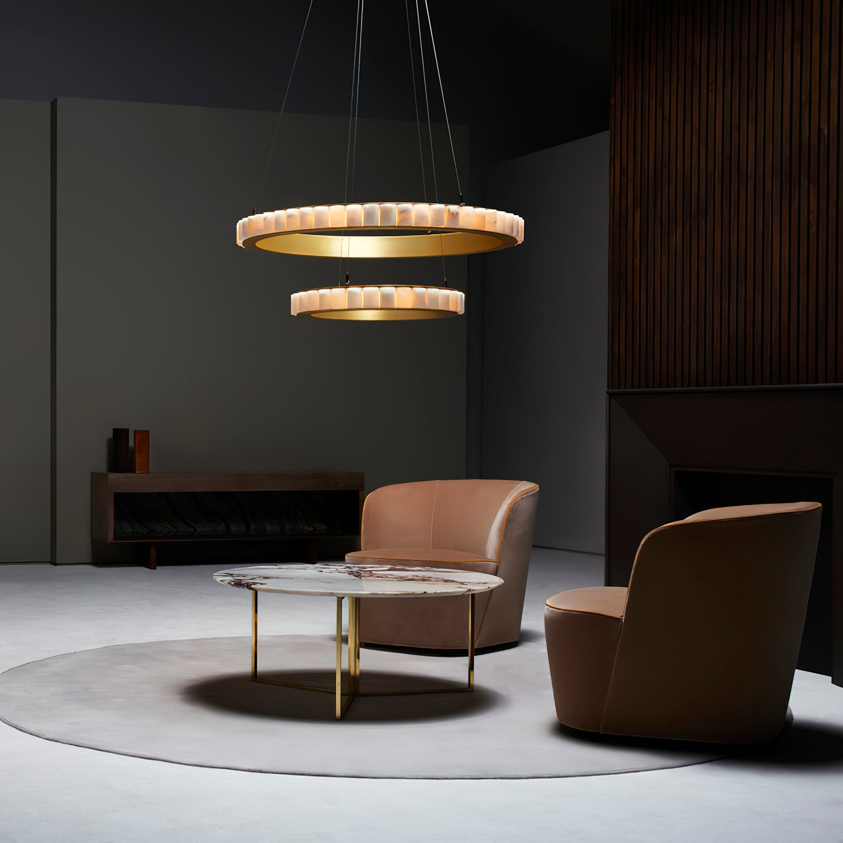 Sifuvyh Postmodern Luxury Stainless Alabaster Chandelier