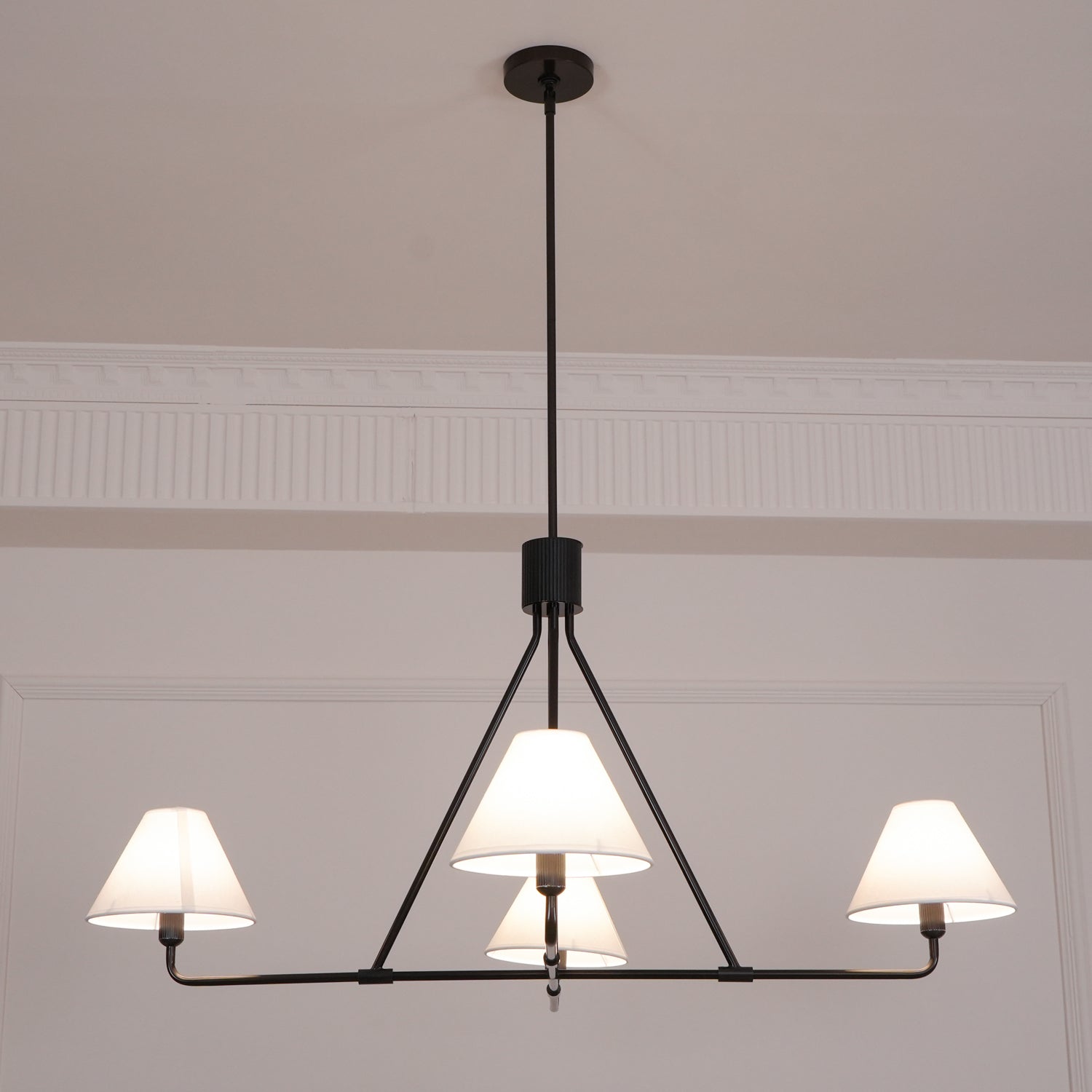 Ornuvyh Vintage Industrial Metal Fabric Chandelier
