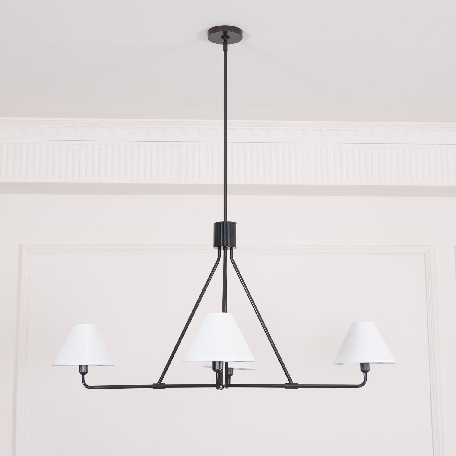 Ornuvyh Vintage Industrial Metal Fabric Chandelier