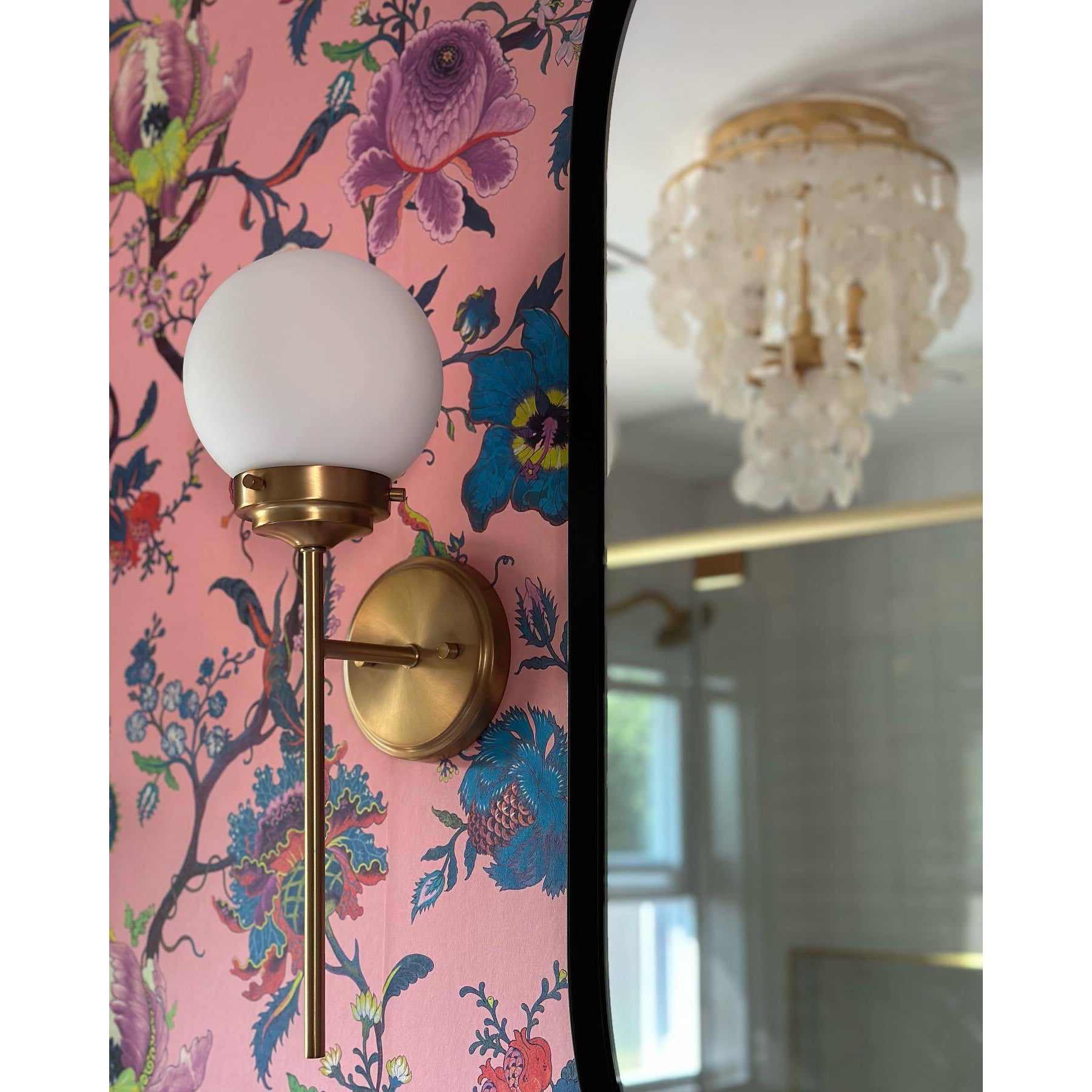 Waegnuvyh Modern Minimalist Brass Glass Wall Lamp - Lamp Copper