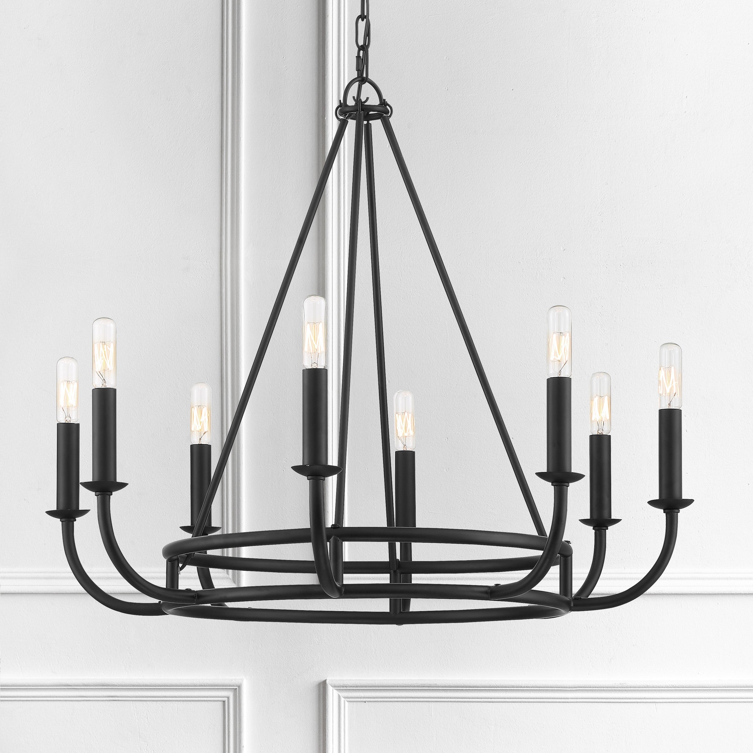 Xenuvyh Modern Minimalist Vintage Industrial Metal Chandelier