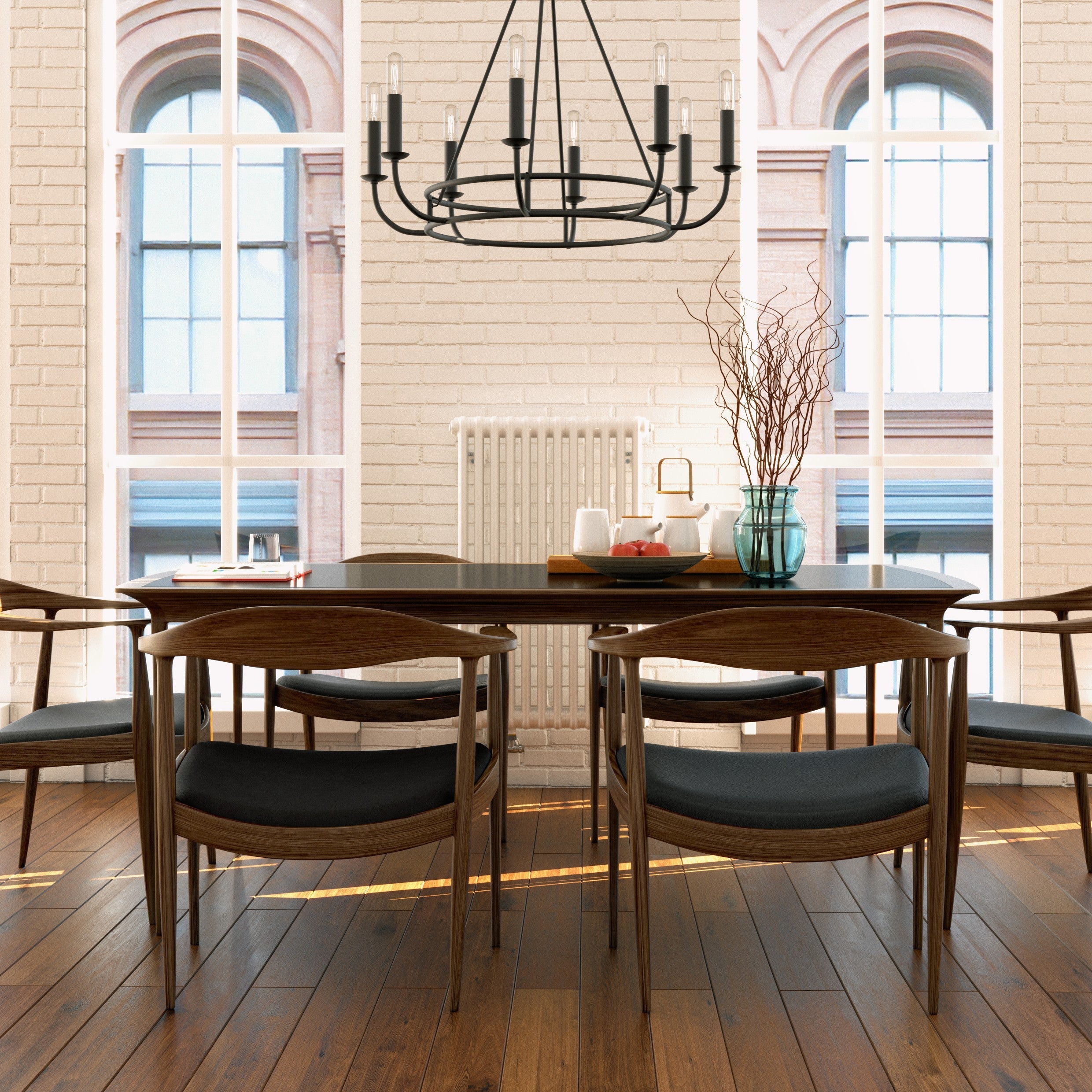 Xenuvyh Modern Minimalist Vintage Industrial Metal Chandelier