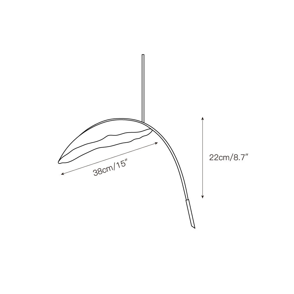 Rauduvyu Modern Minimalist Leaf Black Metal Chandelier
