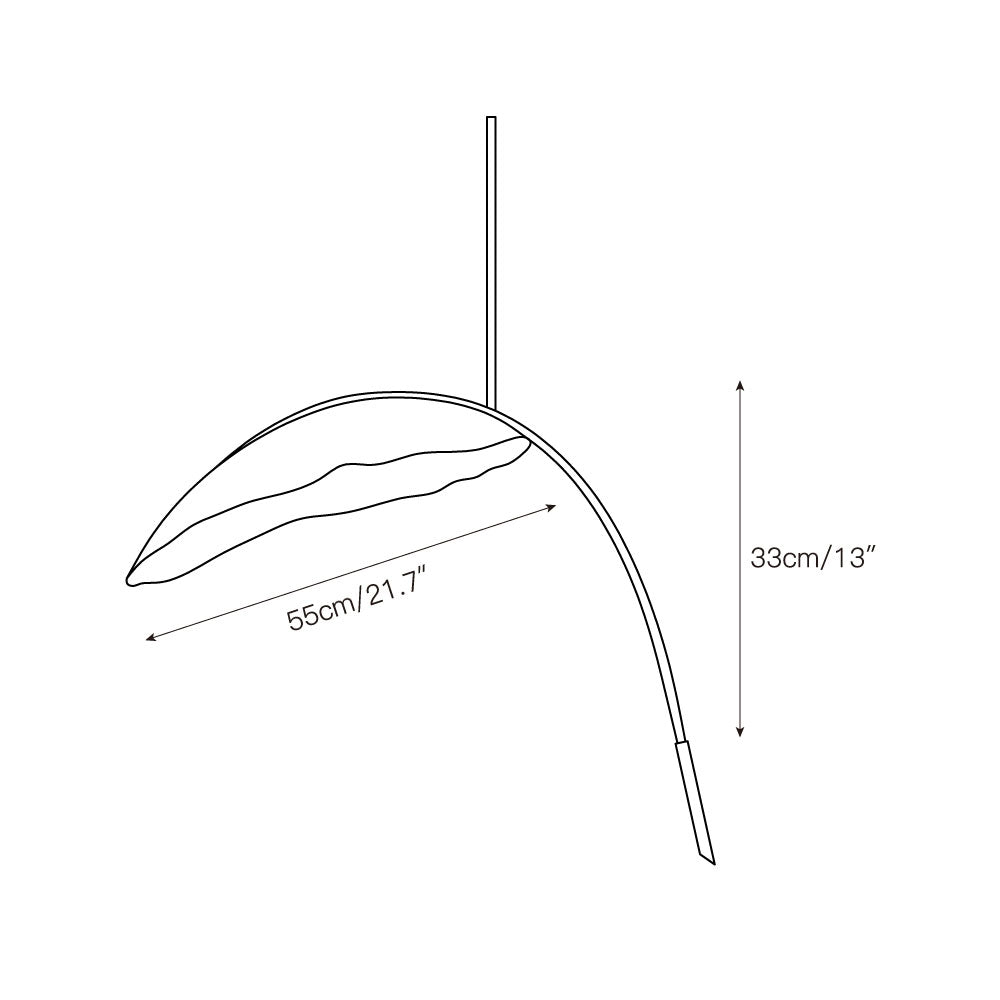 Rauduvyu Modern Minimalist Leaf Black Metal Chandelier