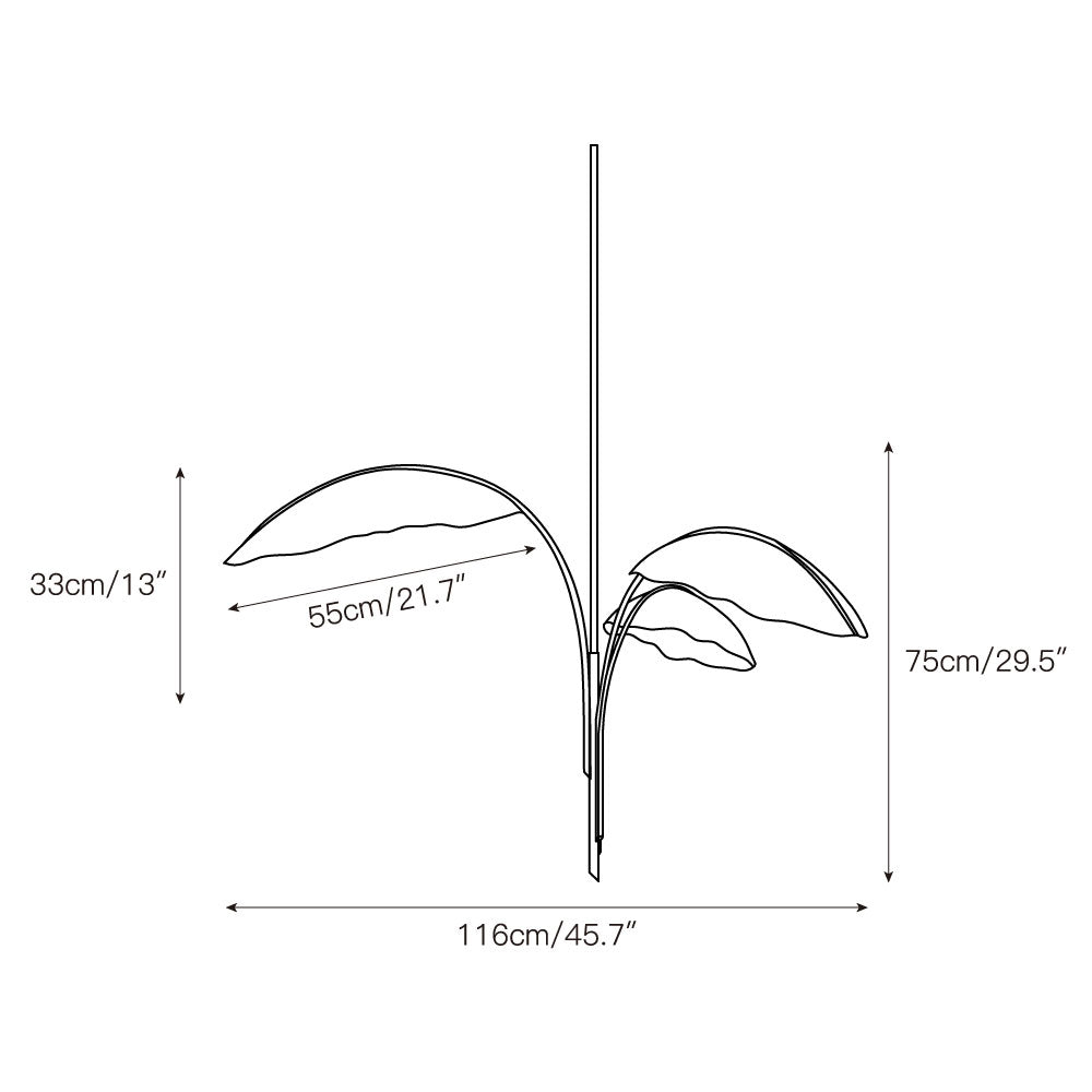 Rauduvyu Modern Minimalist Leaf Black Metal Chandelier