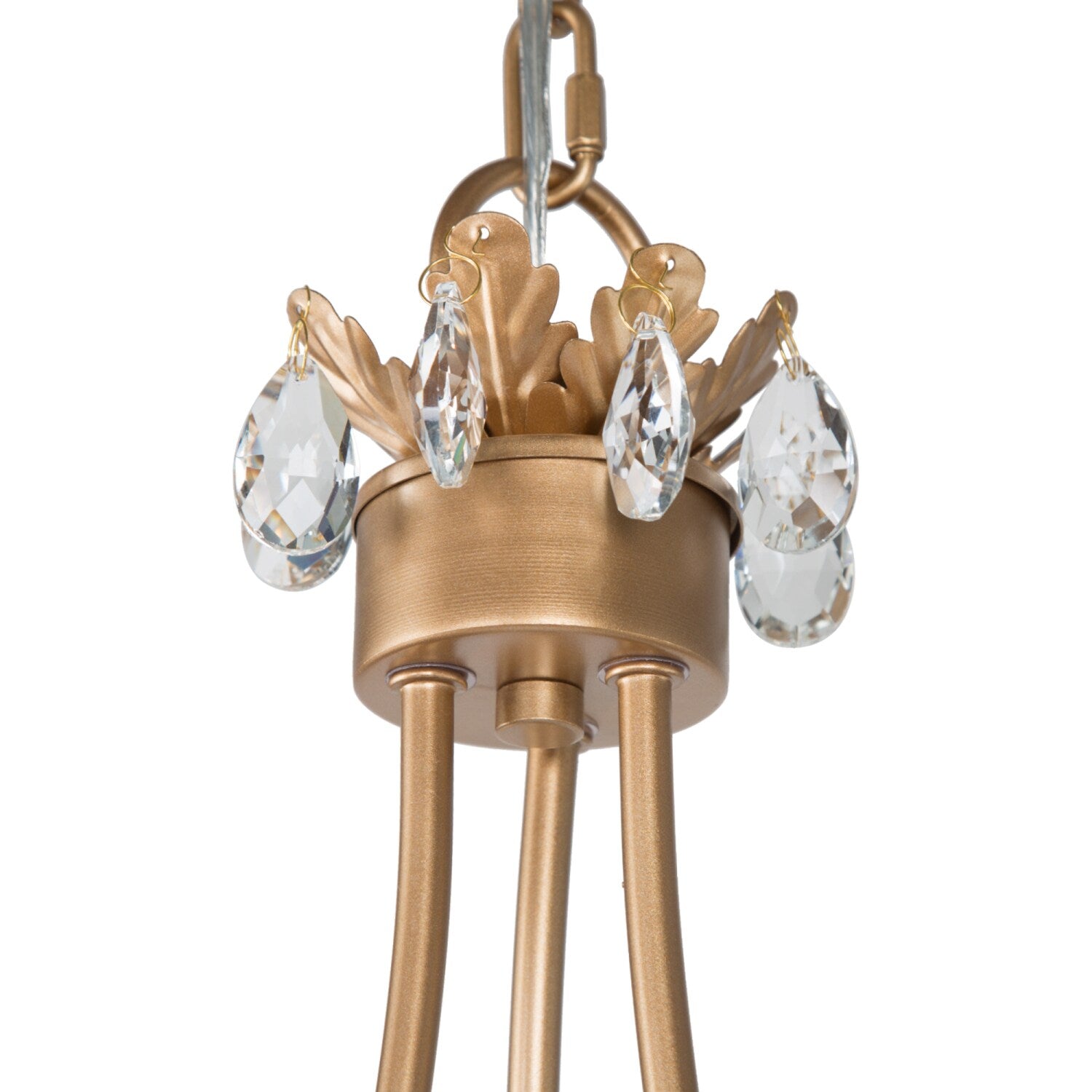 Yrvuvyh Vintage Industrial Luxury Brass Crystal Chandelier