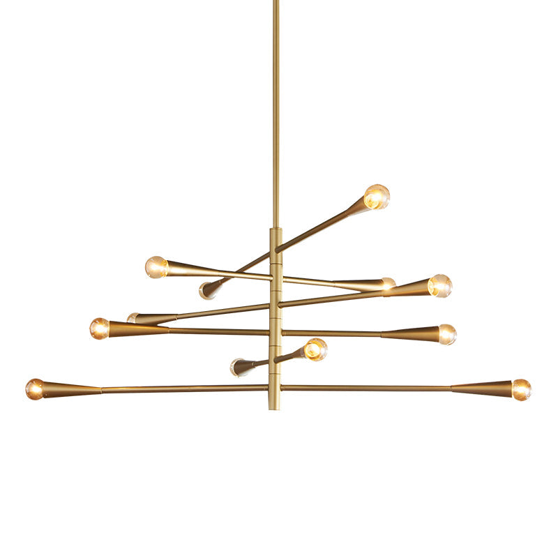 Sifuvyu Modern Minimalist Brass Metal Chandelier
