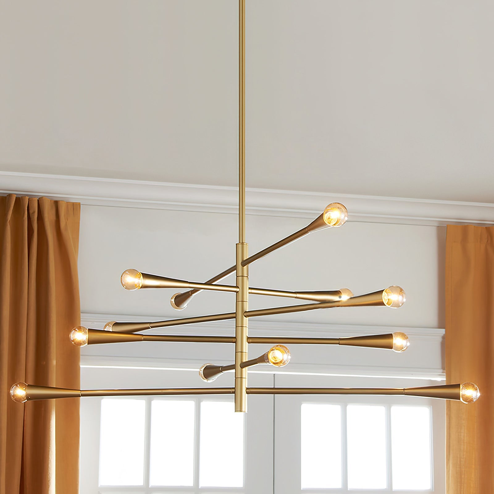 Sifuvyu Modern Minimalist Brass Metal Chandelier