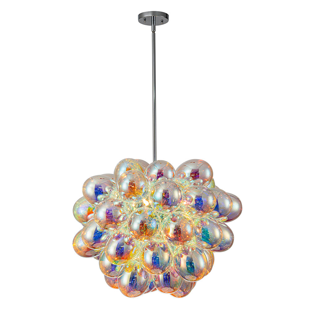 Ljomast Bauhaus Color Stained Cluster Glass Chandelier