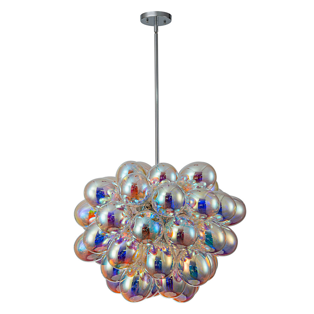 Ljomast Bauhaus Color Stained Cluster Glass Chandelier