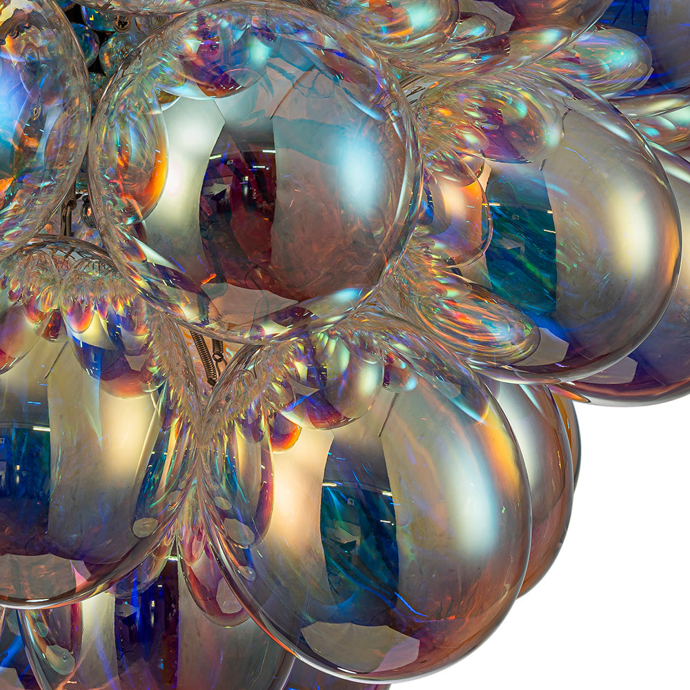 Ljomast Bauhaus Color Stained Cluster Glass Chandelier
