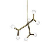 Ulfuvyu Modern Minimalist Ball Brass Glass Chandelier