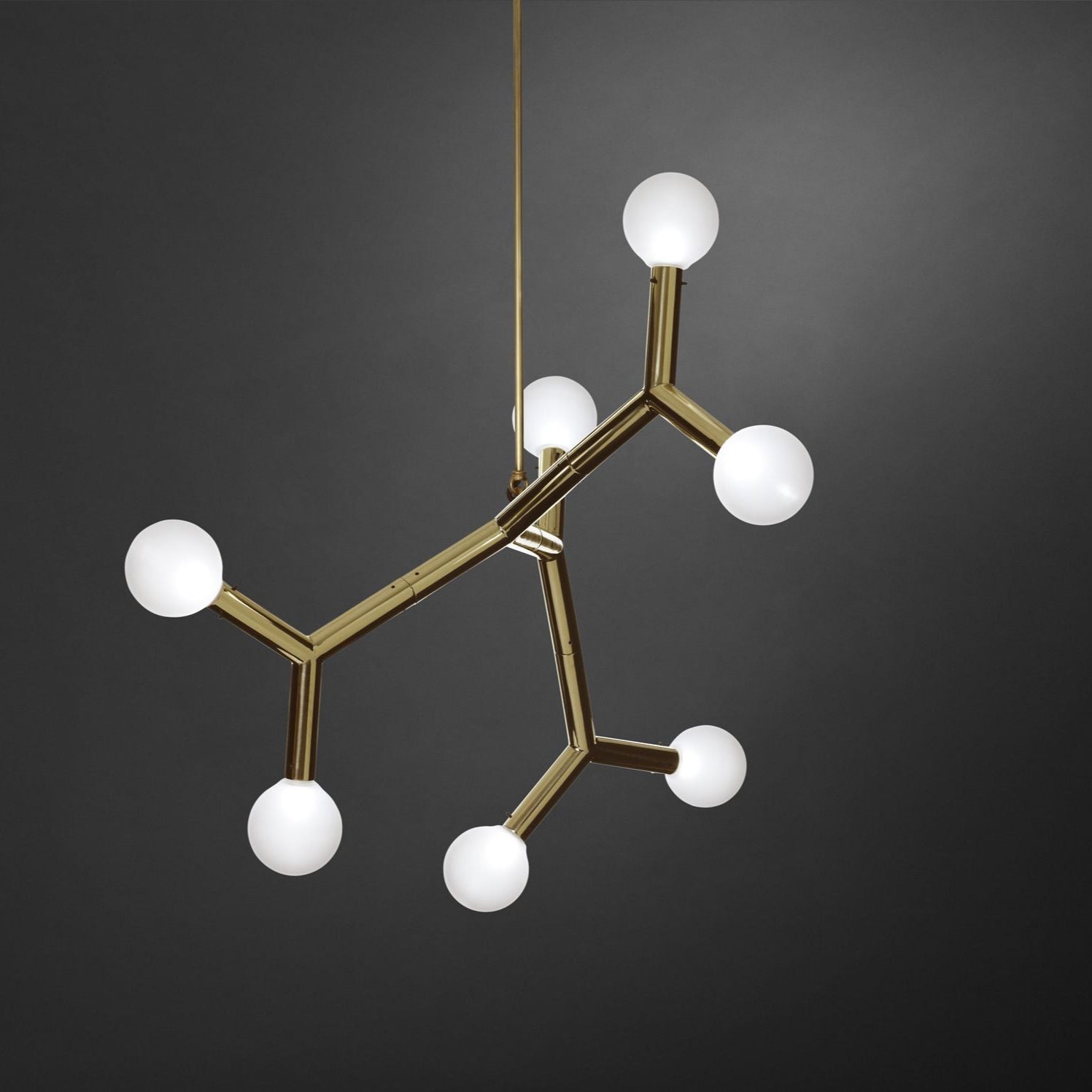 Ulfuvyu Modern Minimalist Ball Brass Glass Chandelier