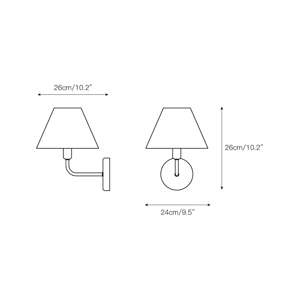 Cisoren Traditional Unique Brass Fabric Wall Lamp - Lamp Copper