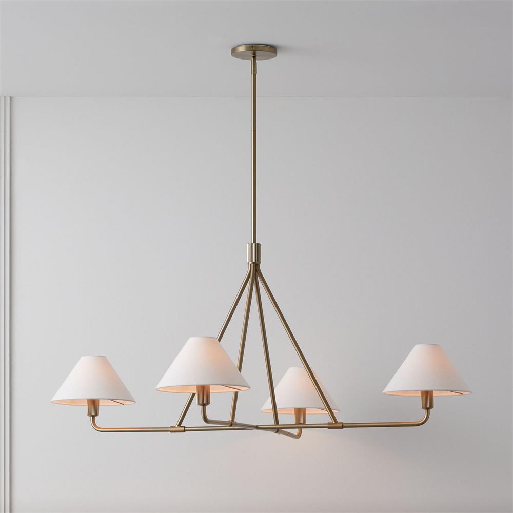 Ornuvyh Vintage Industrial Metal Fabric Chandelier