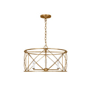 Waegnuvyu Modern Minimalist Vintage Industrial Metal Lantern Chandelier