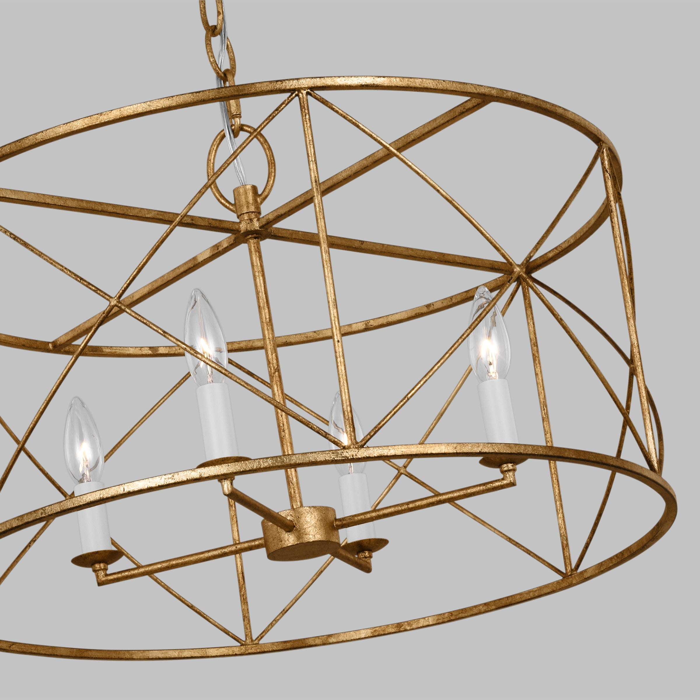 Waegnuvyu Modern Minimalist Vintage Industrial Metal Lantern Chandelier
