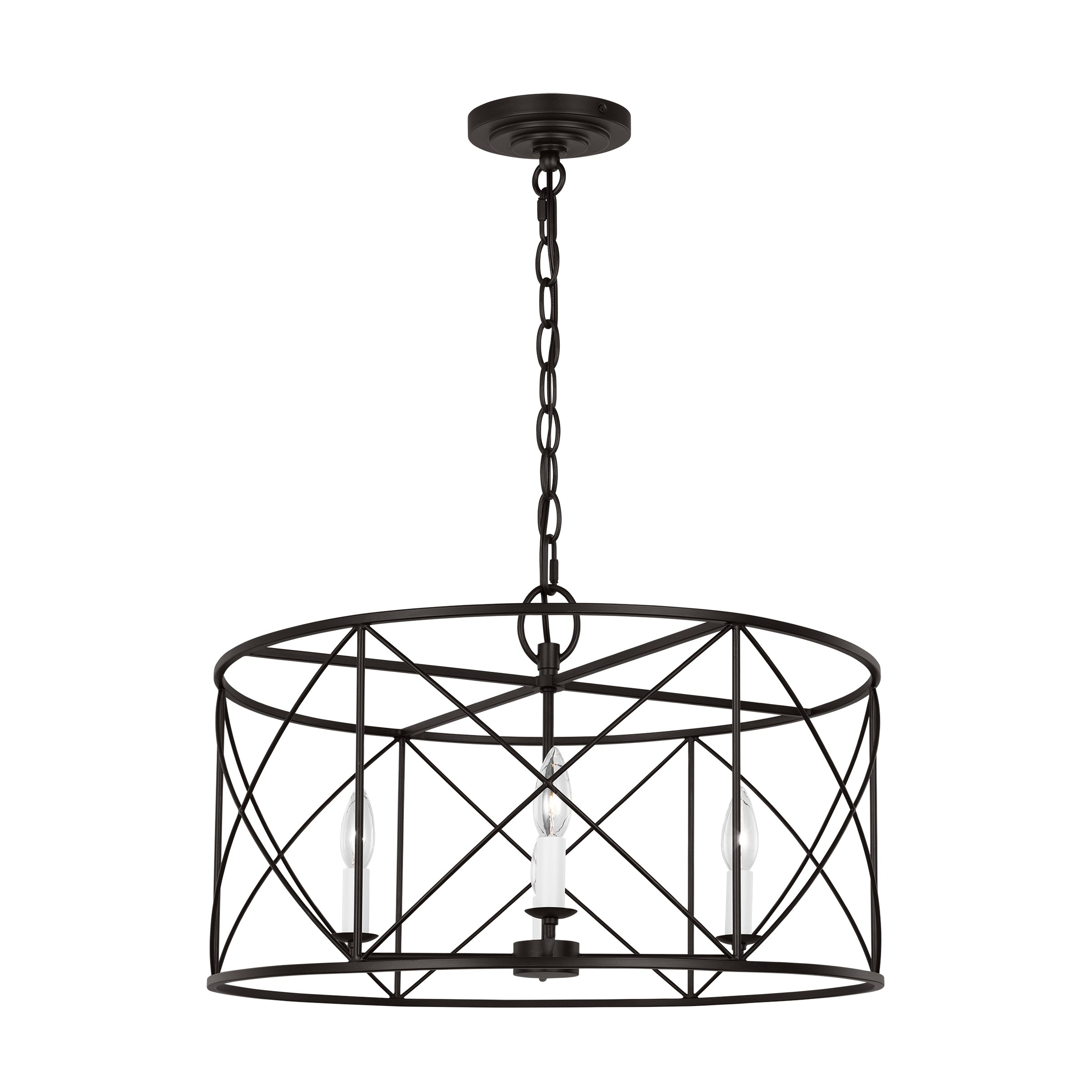 Waegnuvyu Modern Minimalist Vintage Industrial Metal Lantern Chandelier