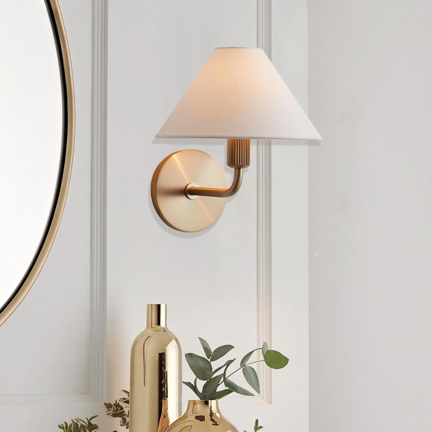 Cisoren Traditional Unique Brass Fabric Wall Lamp - Lamp Copper