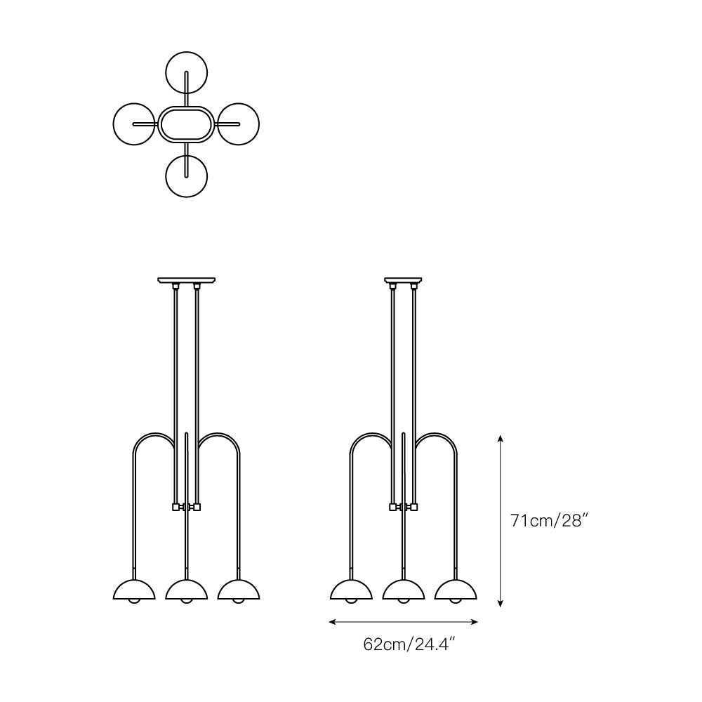 Blikuvyh Vintage Industrial Atelier Brass Metal Chandelier