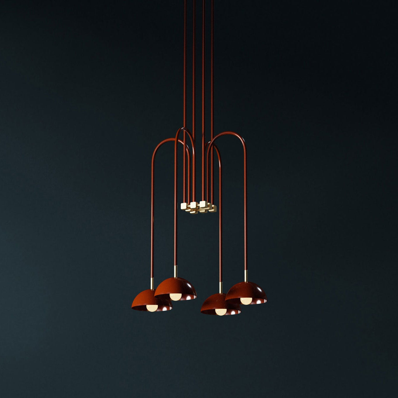 Blikuvyh Vintage Industrial Atelier Brass Metal Chandelier