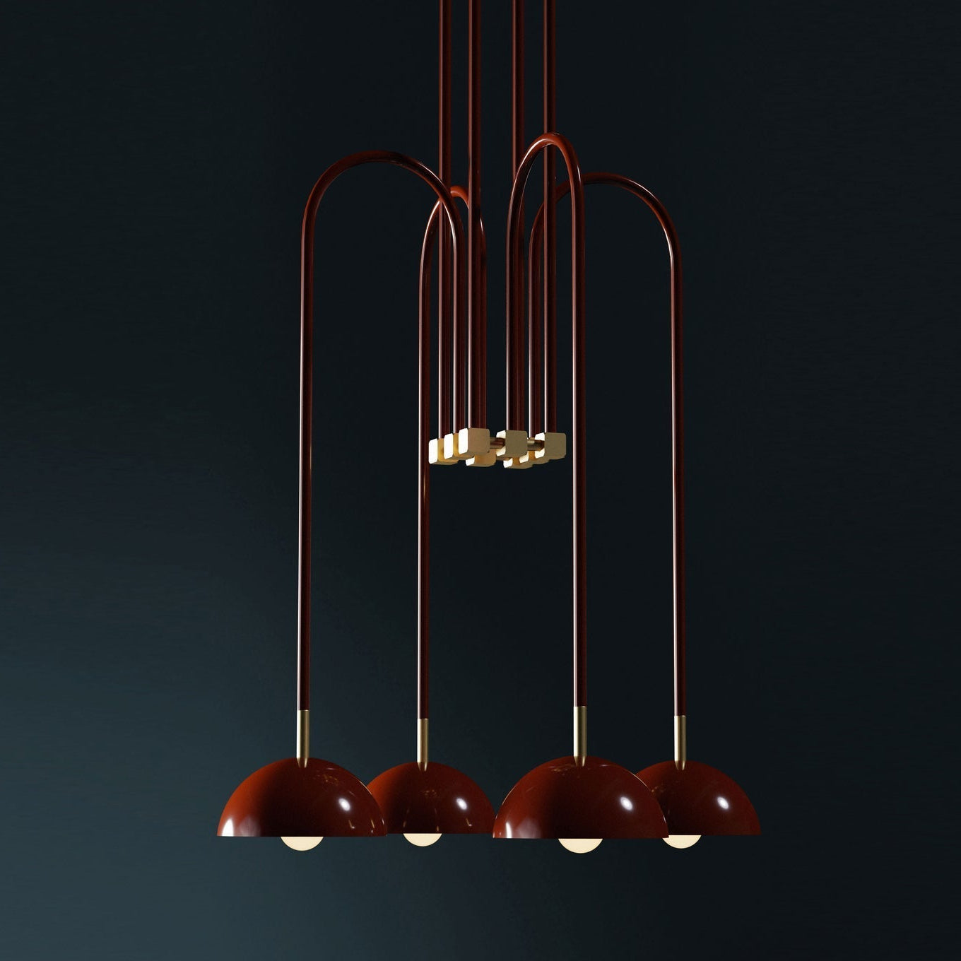 Blikuvyh Vintage Industrial Atelier Brass Metal Chandelier