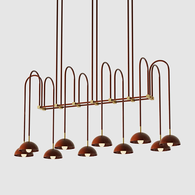 Blikuvyh Vintage Industrial Atelier Brass Metal Chandelier